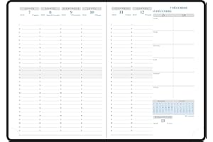 Exacompta - 20842E - Recharge agenda semainier de bureau Visuel Horizons 20 - 15 x 21 cm - Janvier à Décembre 2026 - Recharge