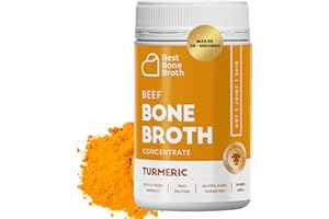BEST BONE BROTH Beef Bone Broth Concentrate with Turmeric | Help Improve Joints, Skin, & Gut | Liquid Collagen Amino Acids | Keto, High Protein, Gluten Free | Made from Grass-Fed Beef - 35 Servings / 8.7 liters