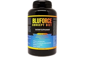 BLUFORCE Brucia Grassi Potenti Veloci Dimagrante Forte Forte Veloce Donna Uomo Con Garcinia Cambogia Glucomannano Arancio Amaro Betulla e Matè. Accelera il Metabolismo Drenante Forte Dimagrante 120 Capsule