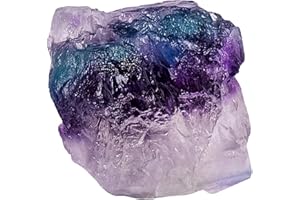 RJINGSHI Cristallo naturale Fluorite colorata circa 1,18-1,96” Cristallo di guarigione irregolare grezzo Pietre grezze Chakra Pietra grezza Meditazione Collezione Reiki