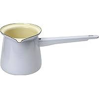 Vintage Home Mokkakanne, Kaffeekanne für Mokka, 400 ml, emailliert, Taubengrau