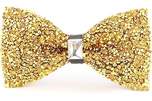 PINEPAN Nœud papillon en strass - Élastique - Design fin et brillant - Costume de carnaval, Halloween, fête à thème