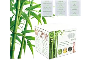 MIUCOGUIER 100 PCS Parches Detox para Pies - Natural Parches Desintoxicantes para Pies Detox Foot Parche para pies de limpieza profunda, Eliminar Toxinas Del Cuerpo y Mejoran el Sueño