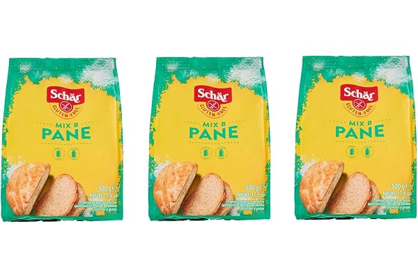 3x Schär Mix B Mix Pane mjöl Farina glutenfri med linsmjöl glutenfri 500 g