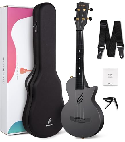 CASCHA Mahagoni Tenor-Ukulele Für Linkshänder – Inkl. Tasche & Plektren, Aquila Saiten