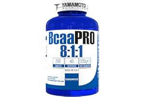 YAMAMOTO NUTRITION Bcaa PRO 8:1:1 integratore alimentare di aminoacidi ramificati in rapporto 8:1:1 200 compresse