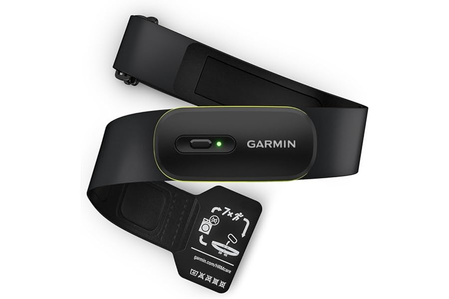 Garmin HRM-600, Premium Heart Rate Monitor, HRV data,Running Dynamics, Steps, Calories, Speed, Distance, Rechargeable battery,Record & sync data without a watch, machine washable strap, Size M-XL