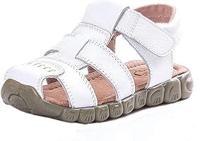CELANDA Sandales Bout Fermé Mixte Enfant, Plage Sports Outdoor Sandales Garçon Filles Confortables Sandales en Cuir