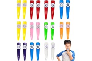 XLTXWD 22PCS Kazoos Multipack, Kazoo Instrument, Colorful Bird Whistle Musical Toy for Kids, Suitable for parties, Classroom Prizes, Music Education and Fun (Multicolored) ﻿