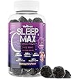 WellBoost Sleep Max Gummies – 5-HTP, CoQ10, L-Taurine, Magnesium, Chamomile, Montmorency Cherry & Vitamin B6 – Soothing Cherry Flavour – Vegan Sleep Supplement (1 Month Supply)