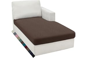 YSTELLAA Funda Asiento Sofa Elástico, Funda Cojin Sofa Separado Universal, Funda De Protección para Muebles, Ajustable, Antideslizante Y Suave, Lavable, Chaise Longue, Café