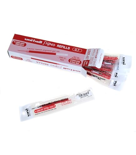 5x uni-ball Refillminen UMR-87 für SIGNO Uni-ball 207, blau, 5 Stück