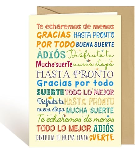 Tarjeta De Despedida Para Imprimir