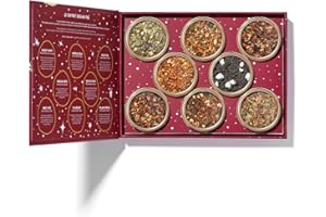 Panda tea - Coffret 8 Boîtes de Thés et Infusions de Noel en Vrac - Coffret cadeau à offrir (assortiment festif) - Thé Noir, Rooibos - Idee Cadeau à offrir