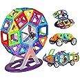 plutofit 58 Pcs Mag-Magic Creativity Theme Brain Development Magnetic Learning Game Educational 3D Blocks Toy Set
