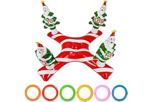 YAAVAAW Flamingo Game Ring Toss Game Inflatable Flamingo Hat with Rings (2 Inflatable Flamingo,8 Rings Toss) for Kids Adults Family Hawaii Luau Party Summer Pool Party Decor Swimming Party Game