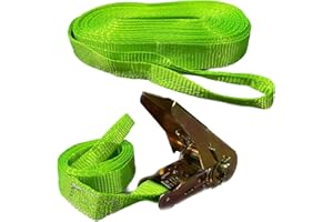 Macaco Slackline 16m Overhead Training Line for balance | Training Line Ratchet Straps with Loop for Slack Line | 500kg Ratchet Set Heavy Duty | Webbing Strap