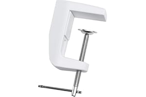 Neatfi Sturdy Replacement Clamp, Adjustable Screw, Securely Mounts to Tables up to 6CM Thick Easy Setup, Ideal for Desks, Workbenches, and Tables (White)