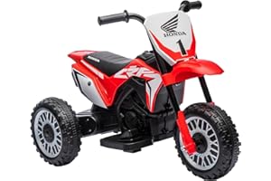 Baroni Toys Honda CRF450 Moto électrique pour enfants de 1 à 4 ans, avec moteur 6 V, 3 km/h, pour intérieur et extérieur, certification de sécurité EN71 et CE, rouge