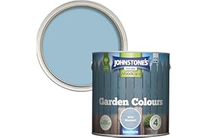 JOHNSTONE'S Johnstone’s - Garden Colours - Wild Bluebell - Exterior Wood Paint - Fade Resistant - Suitable for Garden Furniture Outdoors - Fence Paint - Dry in 2 hours - 12m2 Coverage per Litre - 2.5L