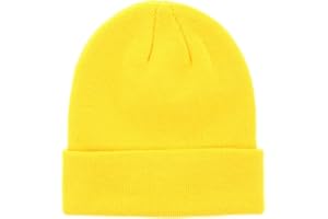 SHIPITNOW Berretto Uomo o Donna Tinta Unita - Cappello Invernali a Maglia Basic Senza Pompon - 100% Acrilico - Modello Semplice e Classico Senza Marca - Taglia Unica