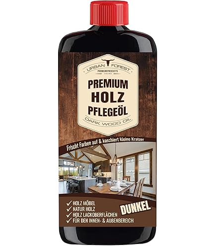 Lucidante per mobili in legno scuro per la cura del legno + spugna | Olio  per protegge del legno e smalto per legno | Olio per mobili di alta qualit  per interni