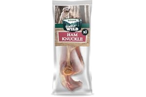 Bogar - Simply Wild - Snack per cani - Cibo per cani - Integratori a forma di stinco di maiale - 100% maiale essiccato - Masticativi con funzione di premietti per il tuo cane