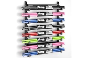 Facmogu Black Acrylic Drum Stick Holder, Drumsticks Wall Display Stand for 8 Pair of Sticks, Drum Stick Holders for Drum Set, Wands and Lightsabers Display & Collection, Wall Mount Drumstick Rack
