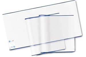 HERMA 20220 Buchumschläge 27 x 54 cm HERMÄX Classic, 3 Stück, Buchhüllen mit Beschriftungsetikett und Kantenschutz aus abwischbarer Polypropylen-Folie, Buchschoner Set für Schulbücher, transparent