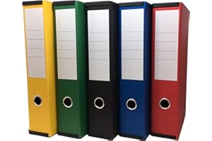 EASTLIGHT PREMIUM Box File Lock Spring with Ring Pull and Catch, 70mm Spine, Foolscap Assorted Pack of 5