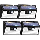 kolpop Luce Solare LED Esterno【4 Pezzi / 3 Modos】 Faretti Solari a Led da Esterno con Sensore di Movimento, Luci Solari Ester