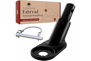 WEIDEBACH® Stabile Fahrradanhänger Kupplung mit Sicherungsstift schwarz, hohe Fahrstabilität, Fahrrad Anhängerkupplung für je