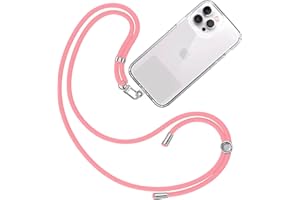 TBOC Cordon Collier Laniere Portable [Rose] - Sangle Accrocher Coque Cou pour Pochette Telephone - Accessoire Bandouliere Attache Porte Etui Avec Lanyard Femme Homme Protection Integrale