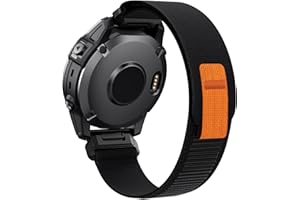 NotoCity für Fenix 6x Pro Armband, für Garmin Fenix 7x/5x/6x Armband, Quickfit 26mm für Garmin Fenix 3/3 HR/7x Pro/5x Plus Armband, Enduro, Epix Pro 51mm, Descent MK1 Nylon Armband(Schwarz)