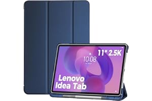ProCase Coque pour Tablette Lenovo Idea Tab 11 Pouces 2025 (Modèles TB-336ZU/TB-336FU) et Lenovo Tab K11 Gen 2 2025, Housse de Protection, Étui Ultra-Fin avec Fermeture Magnétique -Bleu Marine