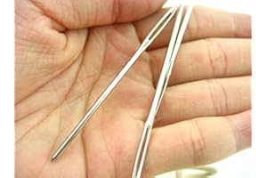 VOMONO 5pcs 7cm Large Eye Metal Blunt Wool Hand Knitting Yarn Needles Binca Cross Stitch Knitting Needle