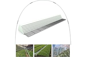 GGOUPTY Greenhouse Hoops for Raised Beds 50 Pcs 17 Inch Highly Elastic Detachable Fiberglass Support Hoops Frame Grow Tunnel Garden Hoops for Garden Fabric
