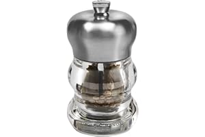 Cole & Mason H307091P Ascot Molinillo de Pimienta, Precision+/Molienda Ajustable, Acero Inoxidable/Acrílico, 100mm, Incluye 1 x Molino