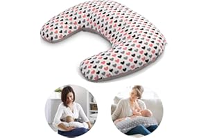 BABYTOOLS Cuscino Allattamento (Certificato OEKO-TEX® e Made in EU) - Cuscino Allattamento e Gravidanza con Federa in 100% Cotone, Sfoderabile e Lavabile