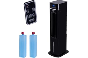 ADLER AD 7859 klimatyzator kolumnowy 3 w 1, 320 W, wentylator kolumnowy, klimatyzator kolumnowy z panelem dotykowym LCD, wentylator kolumnowy z 3 trybami pracy wentylatora