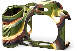 easyCover - Silikonowy futerał na aparat - Ochrona aparatu Canon R7, Kamuflaż, etui na aparat