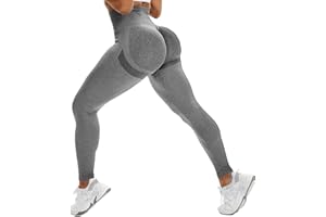 RIOJOY Scrunch Seamless Leggings Smile Contour Women High Waist Ruched Butt Lifting Gym Sports Leggings