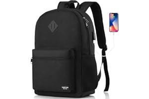 YAMTION Mochila Escolar para Niñas Y Niños,Mochila Escolar,Mochila para Ordenador Portátil para Hombre Y Mujer con Puerto de Carga USB