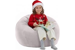 Nobildonna Fodera per sedia a sacco per riporre peluche, senza imbottitura, solo fodera, per bambini e adulti Fodera per sedia a sacco, per riporre peluche (110 x 89 cm) (grigio chiaro)