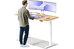 ‎DESKTRONIC Desktronic Homeone Höhenverstellbarer Schreibtisch 160 × 80 cm – Elektrischer Schreibtisch Mit Zwei Elektrischen Motoren, Touchscreen-Steuerung Und Integrierten USB-a- Und USB-c-ladeanschlüssen