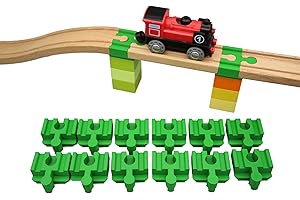 missing piece - Duplo-Adapter für Holzeisenbahnen (12 Stück) (Grün)