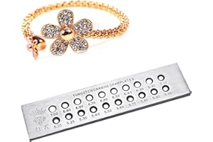 BRRNOO Placa de Trefilado de Alambre, Placa de Trefilado de Alambre Placa de Trefilado Redonda de Carburo de Tungsteno, Placa de Trefilado de Metal Accesorios de Decoración de Herramientas de Joyería,(03)