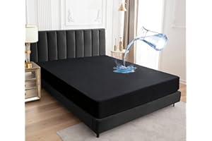 Sufdari Protector de colchón Impermeable Individual 135X190, Funda de colchón para Cama, 30 cm de Profundidad con Bolsillo Ajustable y Banda de Goma elástica