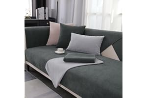 GRUYWC Chenille Sofabezug, Rutschfester Couch üBerzug, Hund Katze Sofaschoner, 1/2/3/4 Sitzer Sofa üBerwurf, füR U Form/L Form Sektionssofa