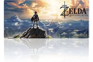 Beyme Professional Gaming Mouse Pad, Custom Design Stitched Edges Waterproof Non-Slip Rubber Base Mousepad Great for Laptop, Computer & PC (90x40 zelda021)